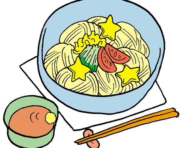 七夕の日のそうめん