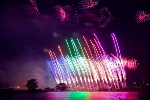 調布市花火大会の打ち上げ花火
