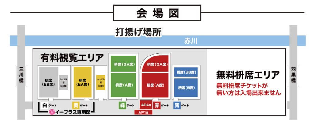 赤川花火大会会場席図